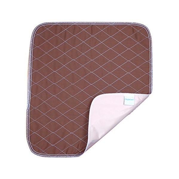 Ultra Waterproof Washable Seat Pad (20 x 22 Inch) for Incontinence - Seniors, Adult, Children, or Pet Underpad - Triple Layer Chair Cover Protector, 24 Ounce Absorbency (Brown) by BrightCare