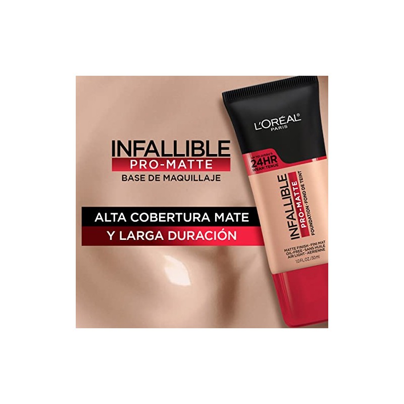 L'Oreal Paris, Base De Maquillaje Líquida De Larga Duración, Infallible