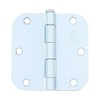 Penrod Door Hinges White 3.5 Inch with 5/8 Inch Radius,