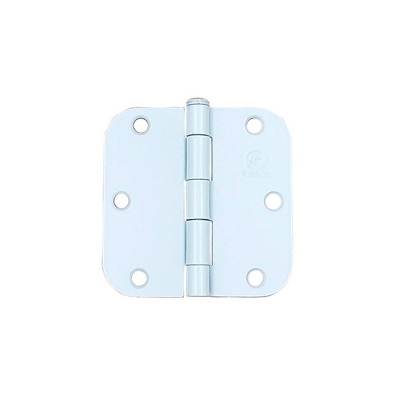 Penrod Door Hinges White 3.5 Inch with 5/8 Inch Radius,