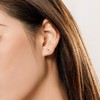 Women Wedding Engagement Statement Jewellery Geometric Circle Round Stud Earrings