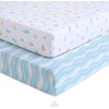 OptimaBaby Crib Sheets, Sea Animals Fitted, 2 Count