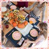 100 Pcs Fall Pink Pumpkin Paper Plates 7 Inch Autumn
