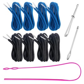 Yuiturt 8Pcs Replacement Drawstring Cord for Pants,Round Cotton Drawstring for Hoodies, Sweatpants, Sweaters, Encrypted Cotton Rope with Durable Metal Tips Drawstring for Hoodies Sweatpants Jackets