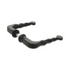 MS Beschläge Pair of Handles Black Matt Solid Zamak Door