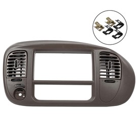 ANDPLAY Center Dash Panel Bezel Compatible with 2000-2003 Ford F150/2000 2001 2002 Ford Expedition Brown