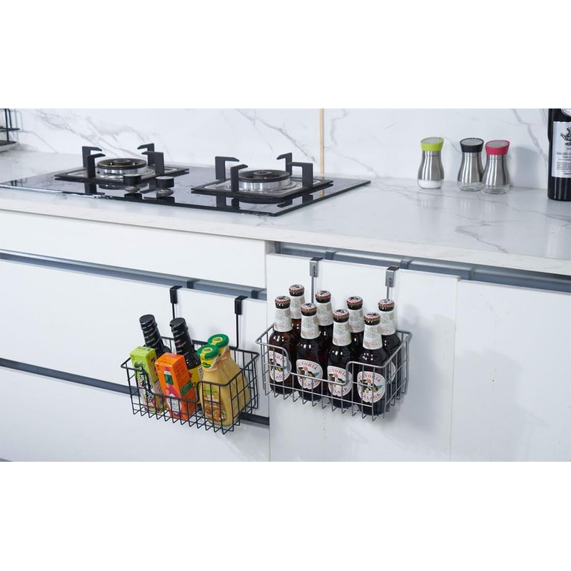 JUNCHU CHERRY 2 Pack The Cabinet Door Organizer, Hanging Wall