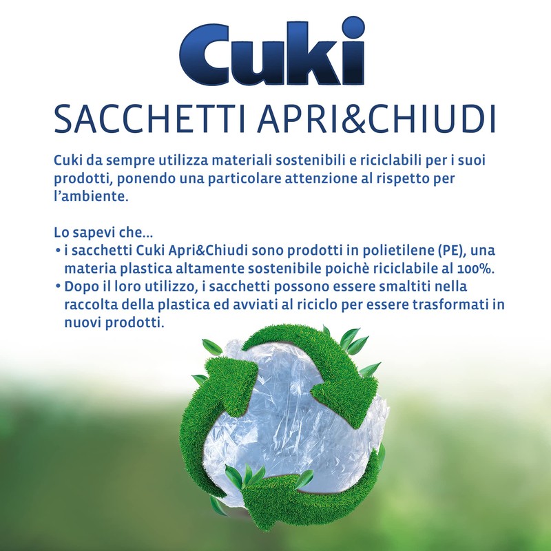 Cuki0 Cuki Lebensmittelbeutel, luftdicht, mit Schieber, 27 x 25 cm,