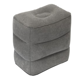 Baiao Inflatable Footrest Pillow for Travel, Airplane Travel Pillow, 3-Tier Height Adjustable for Sleeping on Travel, Suitable for Office Home and Any Travel(Grey)