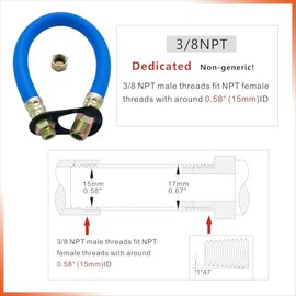 Fenhaliny Engine Drain Port Oil Changing Hose 3/8" NPT, 14" Length Replaces STAN1438 Compatible with Tecumseh, Kohler Engines 3/8" Drain Port (Bule 2pcs)