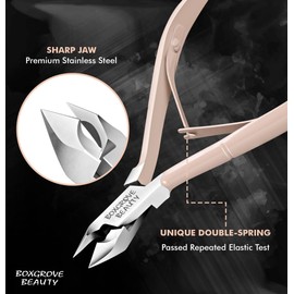 Professional Cuticle Cutter & Pusher Trimmer Manicure Tools with Double Spring– Perfect Nail Care Tool for Manicure & Pedicure Beauty at Home/Spa/Saloon Pink (Pack of 1)