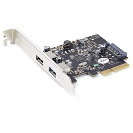 StarTech.com 2-Port USB PCIe Card with 10Gbps/Port - USB 3.2 Gen 2 Type-A PCI Express 3.0 x2 Host Controller Expansion Card - Add-On Adapter Card - Full/Low Profile - Windows & Linux (PEXUSB312A3)