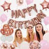 iPartycool Birthday Decorations, Rose Gold Happy Birthday Banner, 3D Foil