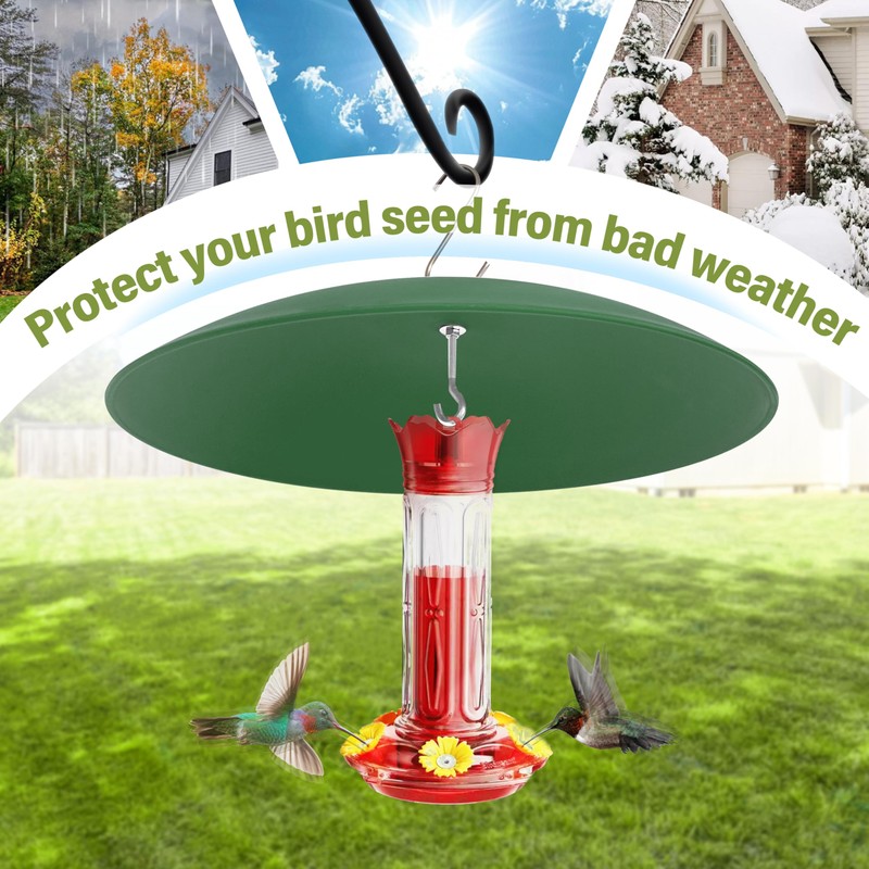 andergi 13" Bird Feeder Rain Cover,Bird House Dome,Hummingbird Feeder Guard,