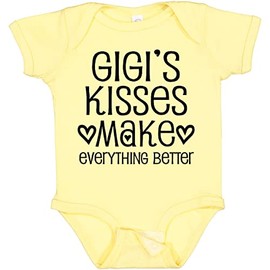 inktastic Gigi Kisses Make Everything Better Baby Bodysuit 18 Months Banana 38e46