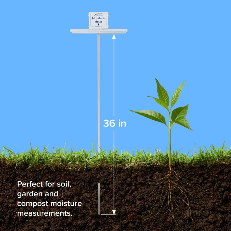REOTEMP Garden and Compost Moisture Meter (36 Inch Stem)