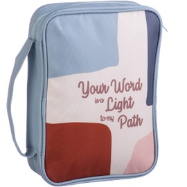 DIVERSEBEE Bible Cover with Handles, Zippered Bible Carrying Case for Women and Girls, Bible Tote Bag for Kids, Bible Book Cover, Bible Accessories, Christian Gifts 7.5 x 10 x 2.5in (Verse)