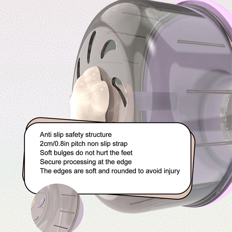 Silent Hamster Exercise Wheel Detachable Prevent Slip Quiet Hamster Running