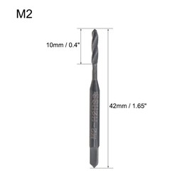 sourcing map Metric Spiral Point Machine Screw Tap M2 Thread H2 Nitriding High Speed Steel 2pcs