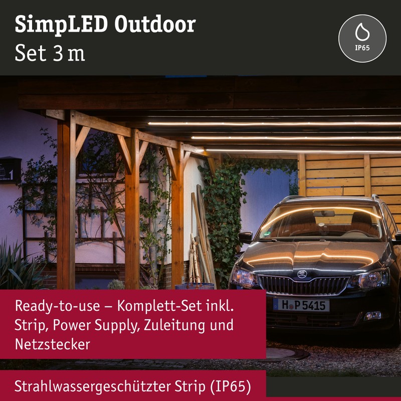 Paulmann 78905 LED Strip Set Outdoor SimpLED 3 m Warm