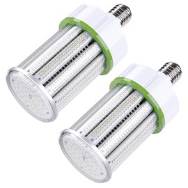 Yescom LED Corn Light Cob Bulb Daylight for Warehouse Factory Mall Garage Parking Lot High Bay Lamp Replacement 80W 2 Pack