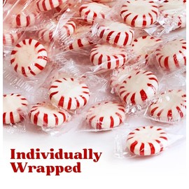 Peppermint Starlight Candy 2-Pack Bundle Of Bulk Candy 2-LBS Total (Approx. 150 pcs) Individually Wrapped Mints