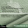Dynamene Extra Long Shower Curtain, 84 Inch Long Waffle Fabric