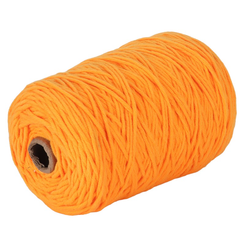 Tufting Yarn Orange 437yd Long 0.2in Wide Shrink Resistant Cotton