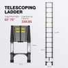 12.5FT Heavy-Duty Telescoping Ladder, 330lb Capacity Aluminum Extension Ladder with