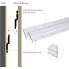 French Cleat Picture Hanger 6 Inches Aluminum Z Hanger Supports