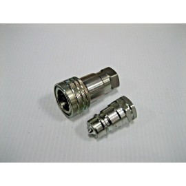 Arden Sourced (1) ISO 5675 AG Coupler SET Male/Female 1/2" Body, 1/2" NPT Threaded Port.