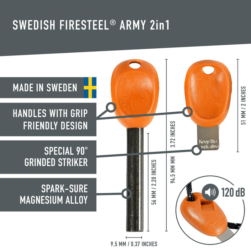 Light My Fire Swedish Flint Fire Starter Ferro Rod Survival