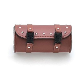 Tuwyii Motorcycle Bag, Motorcycle Saddle Bag Made of PU Leather, Waterproof Tool Bag with 2 Straps for Handlebars, Forks & Side Frame, Universal, Robust & Lightweight