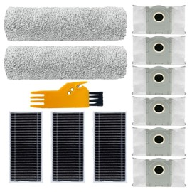 Frexusuent Replacement for Ecovacs Deebot X8 Pro Omni Vacuum Cleaner, 2 Roller Mop, 3 Filters, 6 Dust Bags,S14 Plus Replacement, X8 Pro Omni Accessories Kit