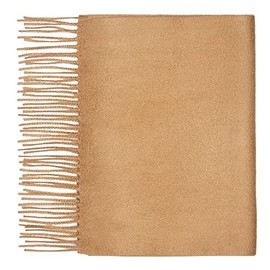 Lona Scott 100% Cashmere Scarf, Plain Scarf, Beige