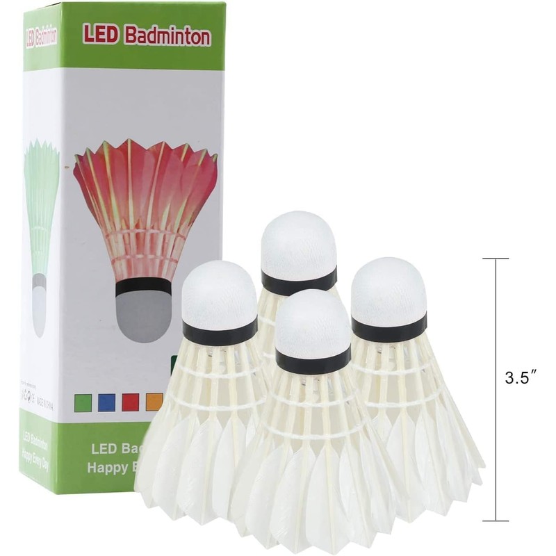Arespark LED Badminton Shuttlecocks, Pack of 8 LED Badminton, Colourful