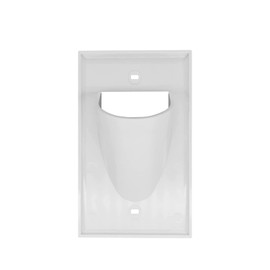 ChaosssCo Low Voltage Single 1-Gang Cable Pass Through Wall Plate - White (2 Pack)