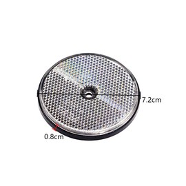 ETUKER 10 Pack Rear Reflector, Round Rear Reflectors Screw on Safety Reflective, Post Reflectors, Reflectors For Gate Posts for Caravan/Truck/Trailer/Boat/Motorcycle Fence Gate Posts(White)