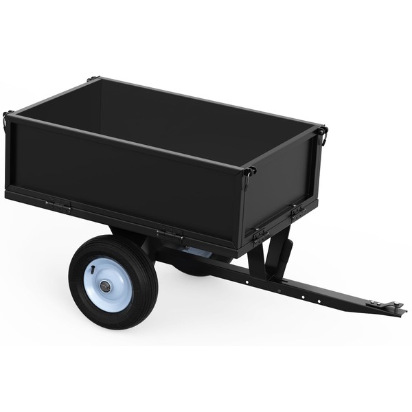 YINTATECH ATV Dump Trailer,Heavy Duty Tow Behind Dump Cart,Study Yard