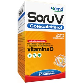 CMD Soru-V Vitamin D3 (Cholecalciferol) 30 Tablets - Bone & Immune Support