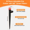 Copadri 50pcs Drip Emitters for 1/4" Irrigation Tubing, Easy Connect