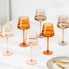 Colored Brown Wine Glasses Set of 6, Fall Winter Party,