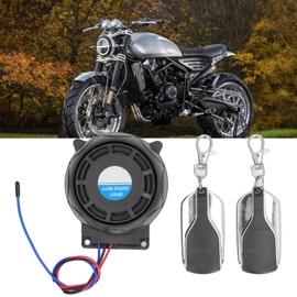 Motorcycle Anti-Theft Alarm Security System, Universal Motorcycle Security Alarm System with 2 Remote Control 12V Waterproof Wireless Alarm System for Motorbikes