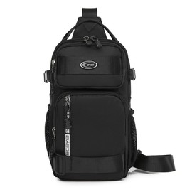 FANDARE Tactical EDC Sling Bag Crossbody Backpack Military Sport Bag Pack Chest Shoulder Bag for Men One Strap Motorcycle for Camping Hiking Cycling Outdoors Travel Waterproof Satchel Bag Black