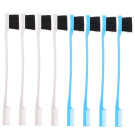 WOONEKY 8pcs Dual-End Makeup Brush Set for Eyebrow and Eyelash Grooming Multi-Functional Cosmetic Tool for Skin Types