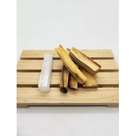Bundle 5 Palo Santo 2” sticks with 2” Selenite Crystal