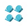 Magnetic clicps-Magnetic Hooks Strong Refrigerator Magnets Whiteboard Wall Fridge Magnetic Memo Note Clips-Multiclolor (Blue 4pcs)