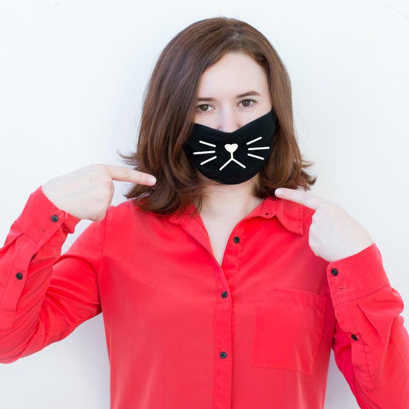 Pack of 6 Cute Masks, Dust Masks, Creative Pattern Masks,