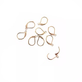 Unbranded Rose Gold Tone Stainless Steel Earrings - Lever Back - 4 Pieces 2 Pairs - FD888