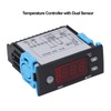 Temperature Controller Cooling Heating Multifunctional Thermostat with Dual Sensor AC220V